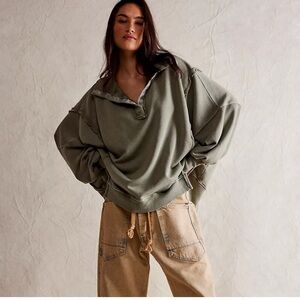 We The Free Olive Green Sweatshirt